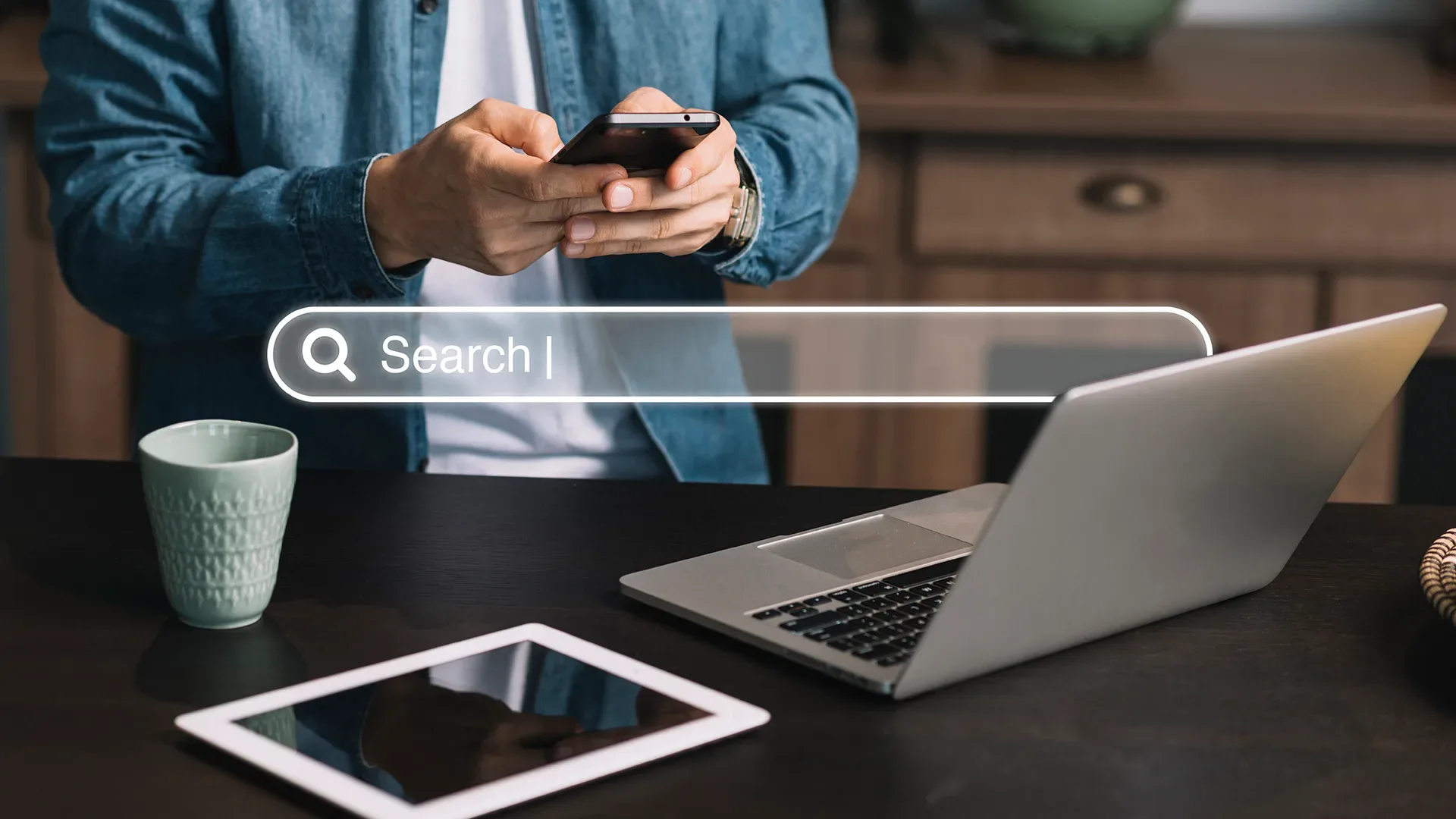 homepage concept with search bar 1920x1080