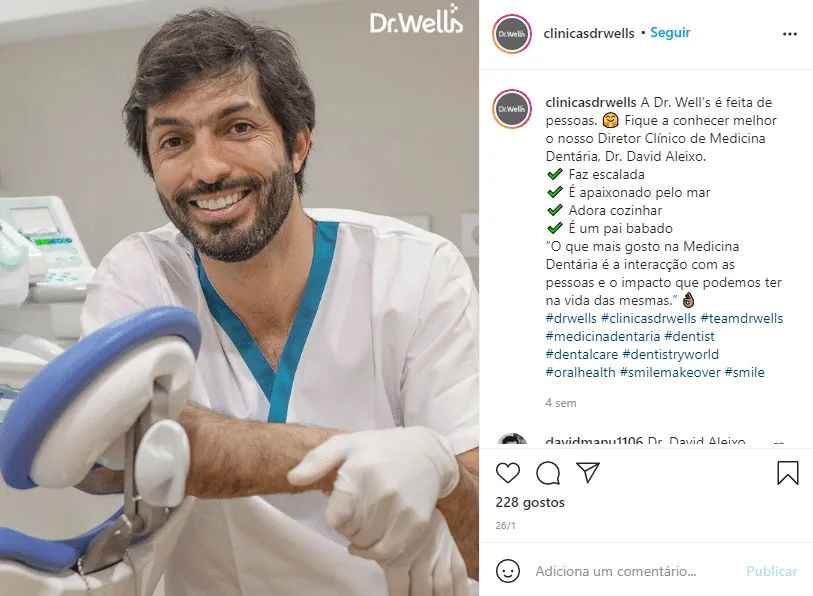 página do facebook